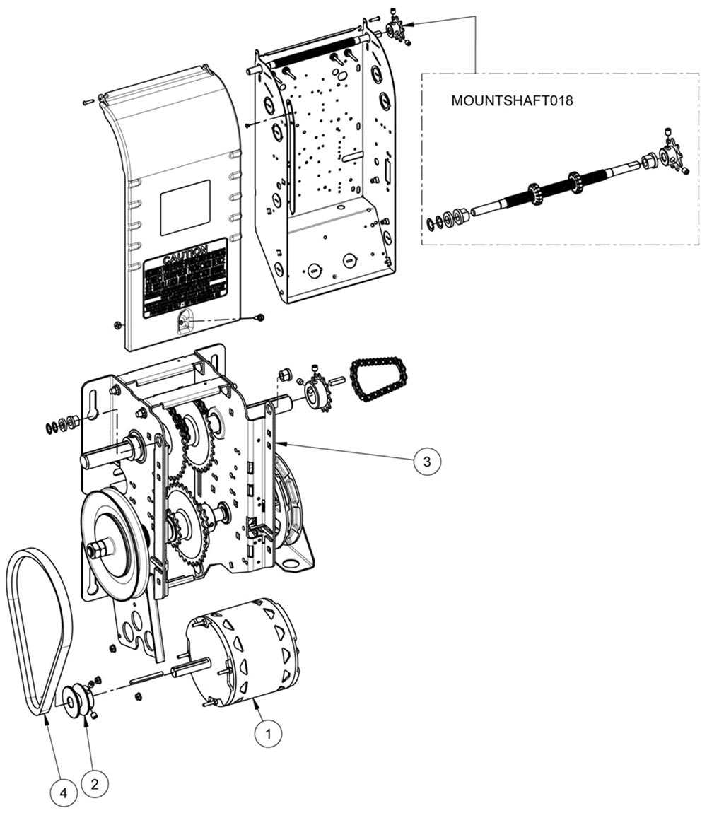 parts of garage door opener diagram