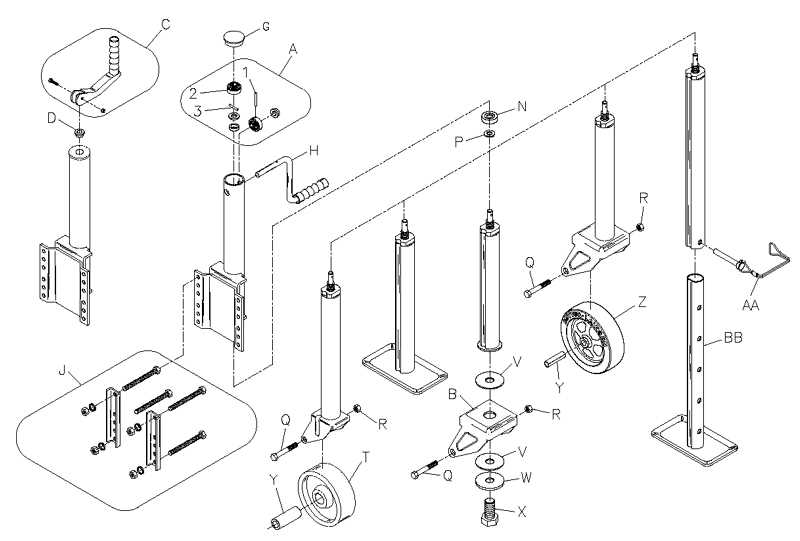 trailer jack parts diagram