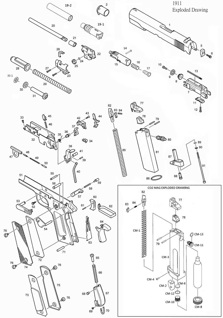 m1911 parts diagram