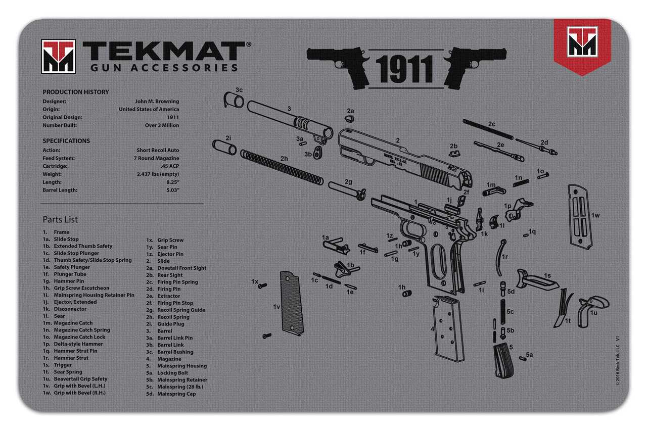 m1911 parts diagram