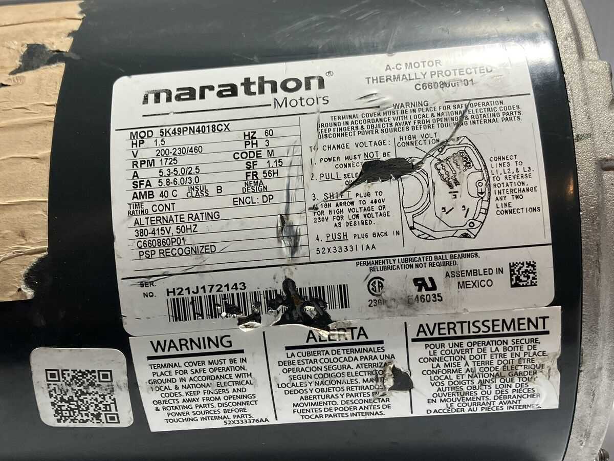 marathon motor parts diagram