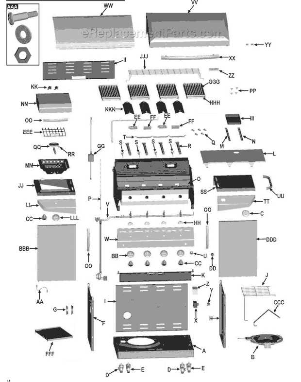 master forge grill parts diagram