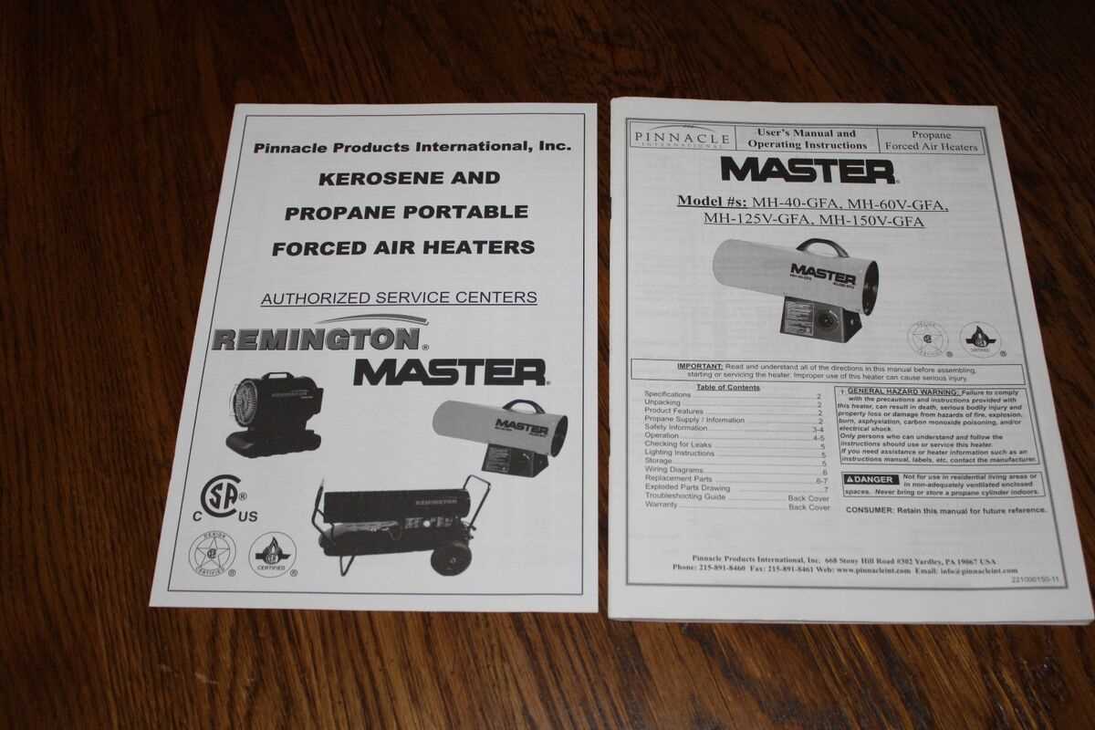 master heater parts diagram