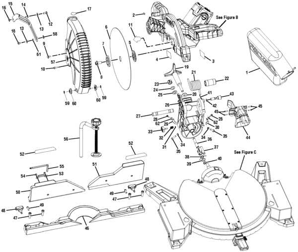 mastercraft mitre saw parts diagram