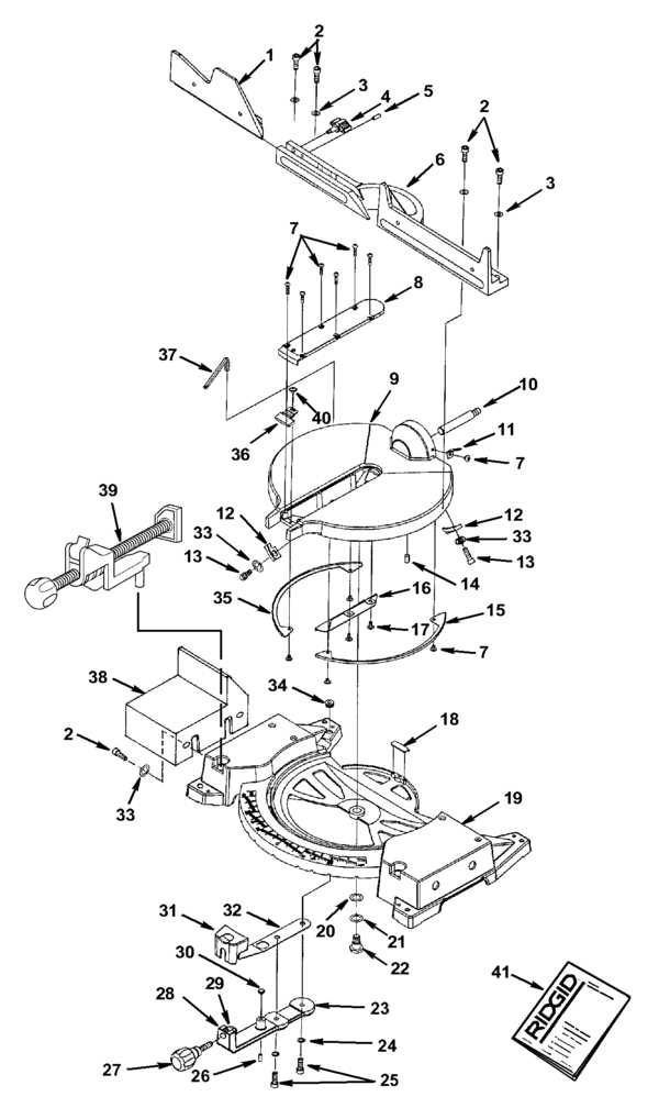 mastercraft mitre saw parts diagram