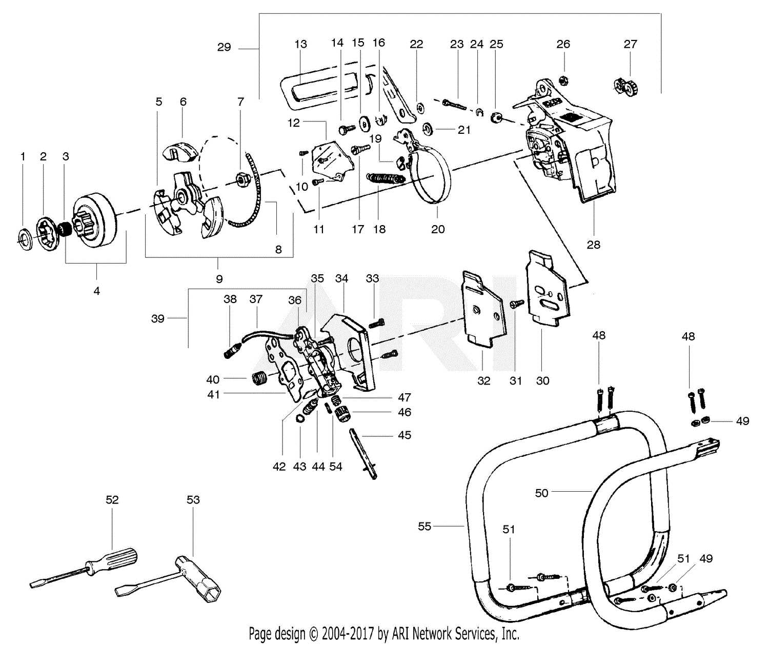 mcculloch mac 110 parts diagram