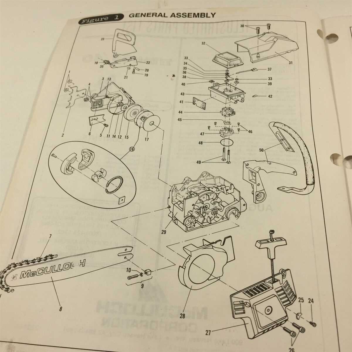 mcculloch mac 110 parts diagram