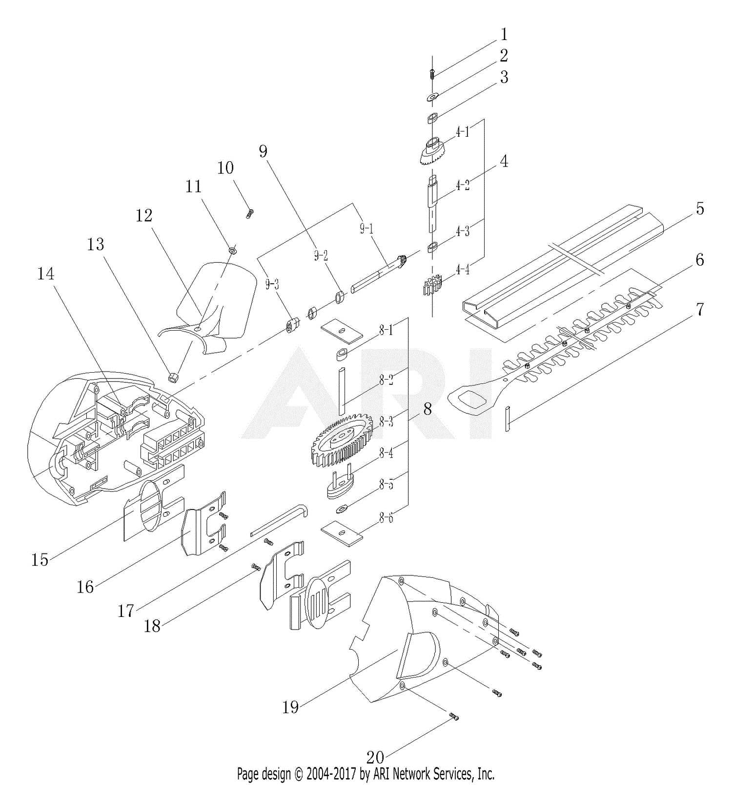 mcculloch trimmer parts diagram