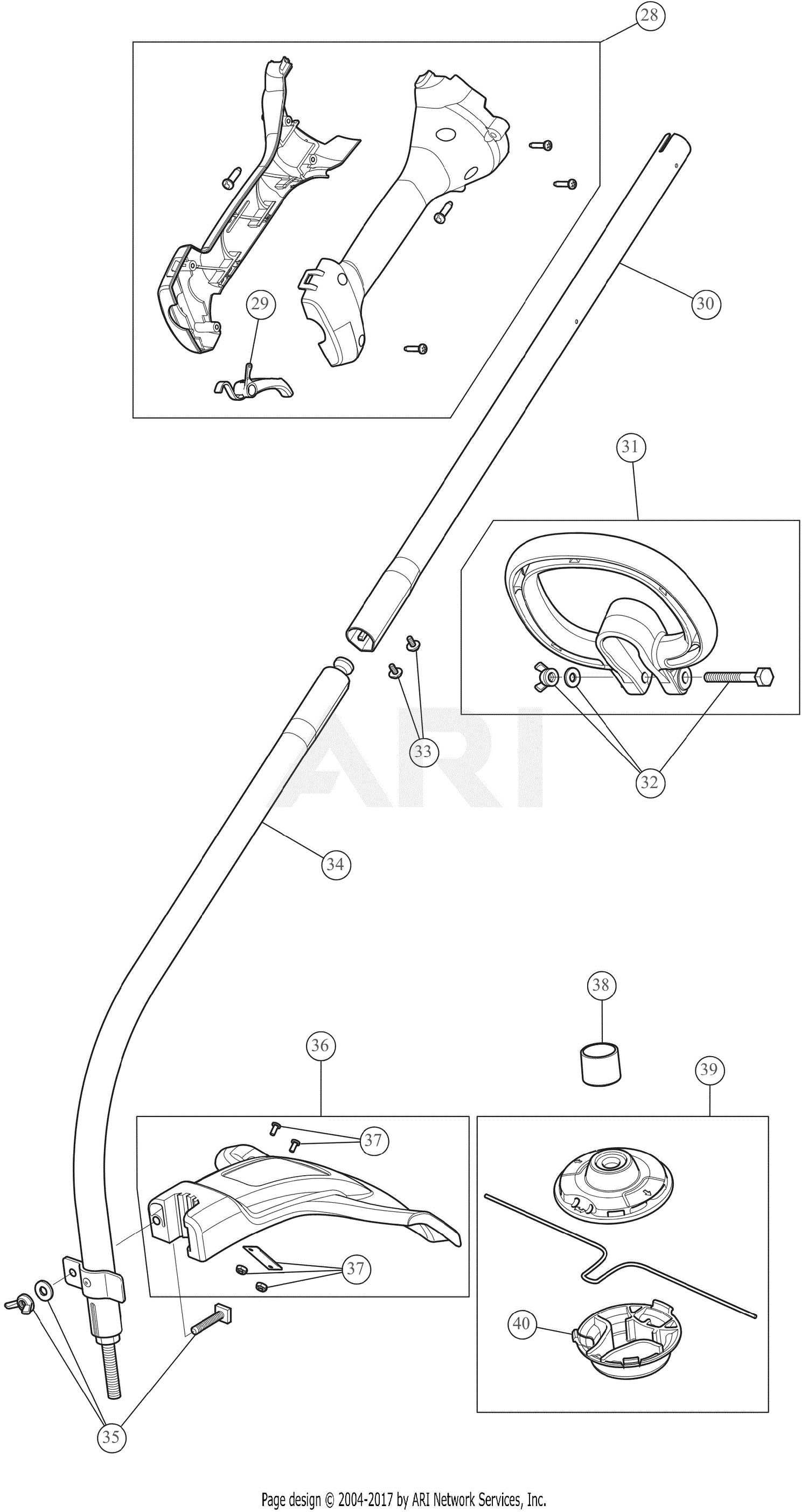 troy bilt weed eater parts diagram