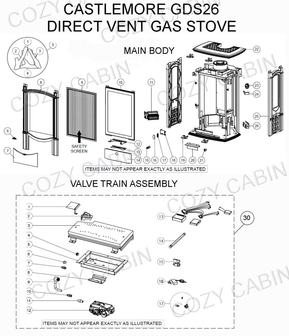 gas stove parts diagram