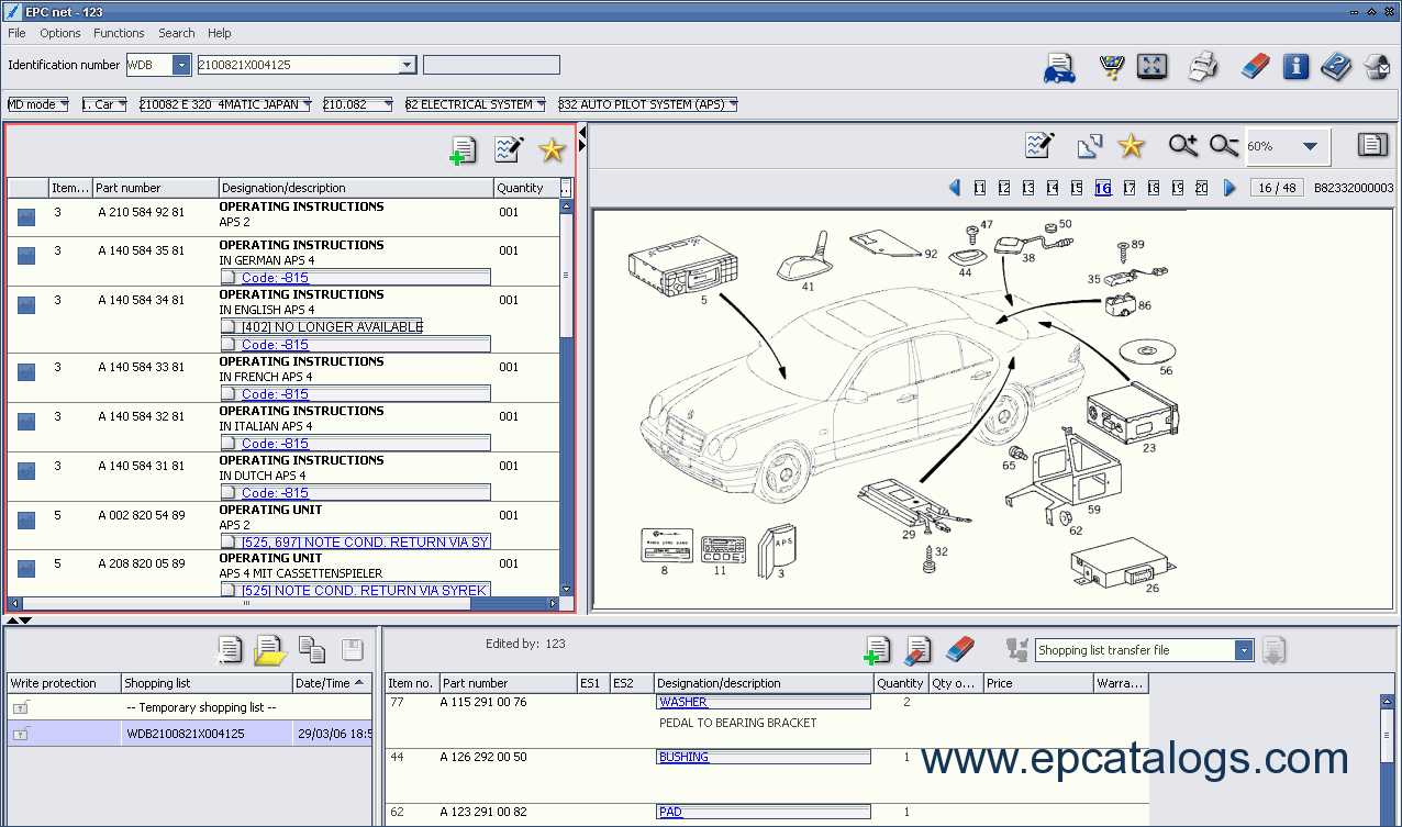 mercedes parts diagram online