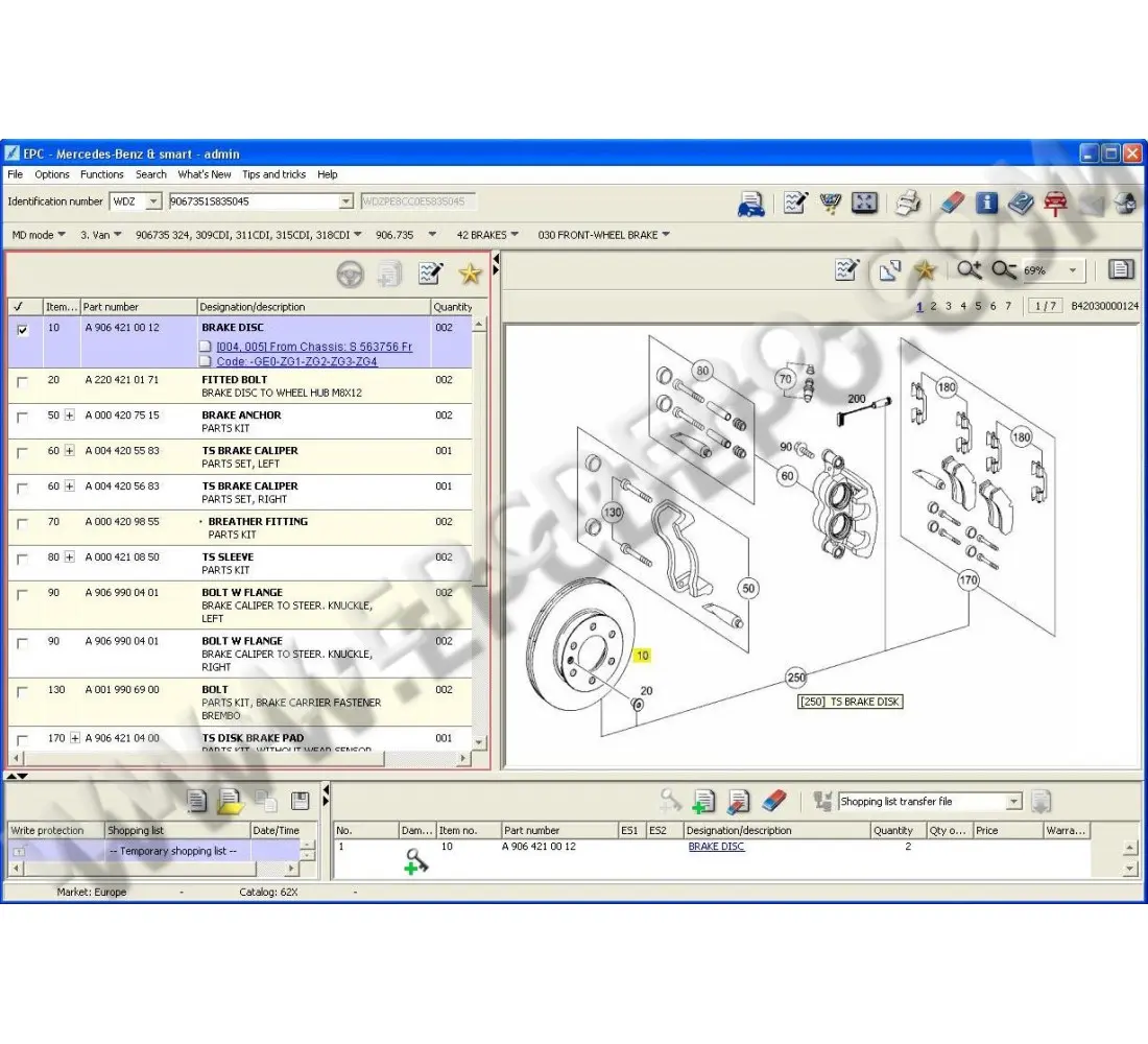 mercedes parts diagram online