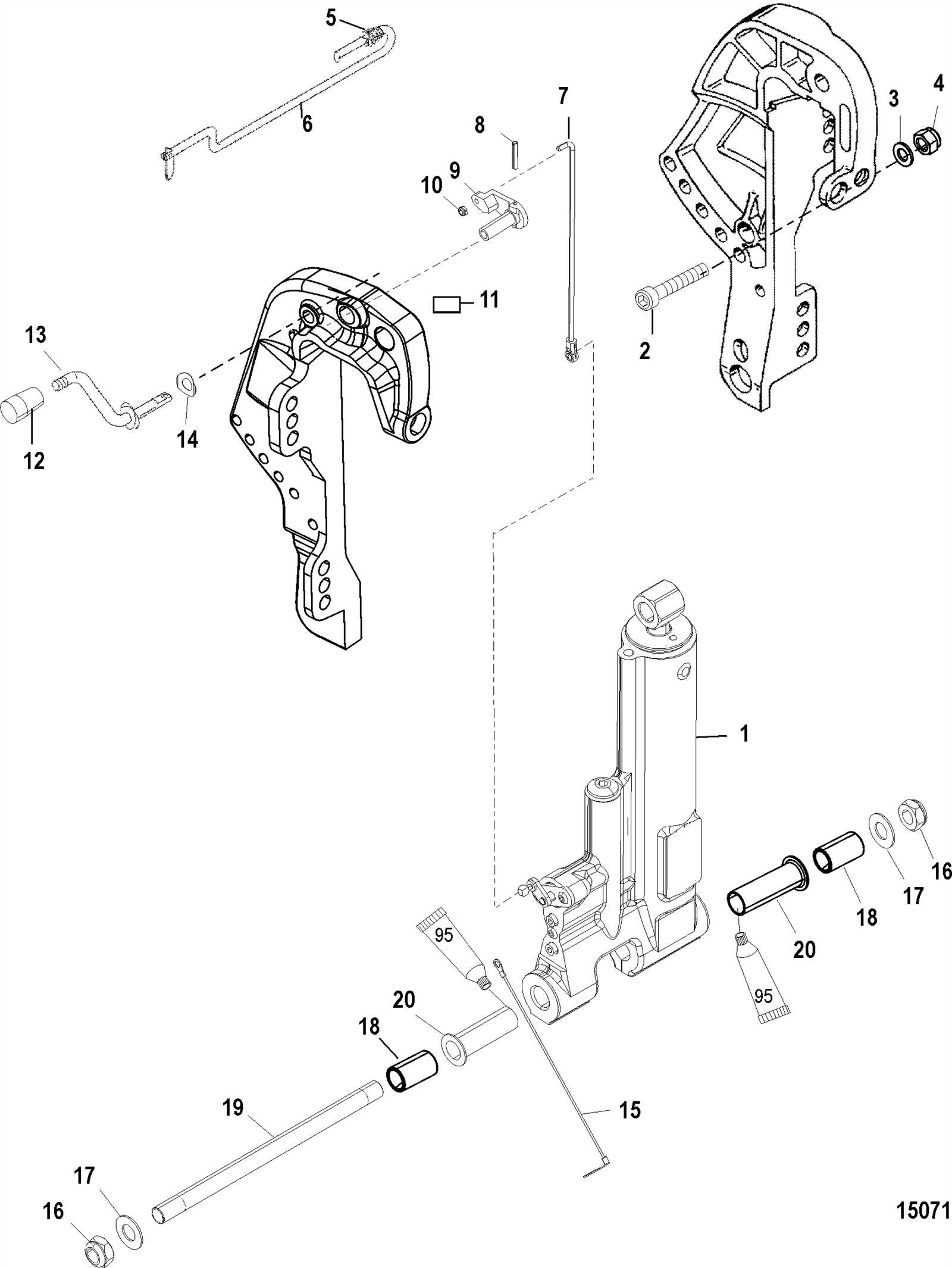 mercury tilt and trim parts diagram