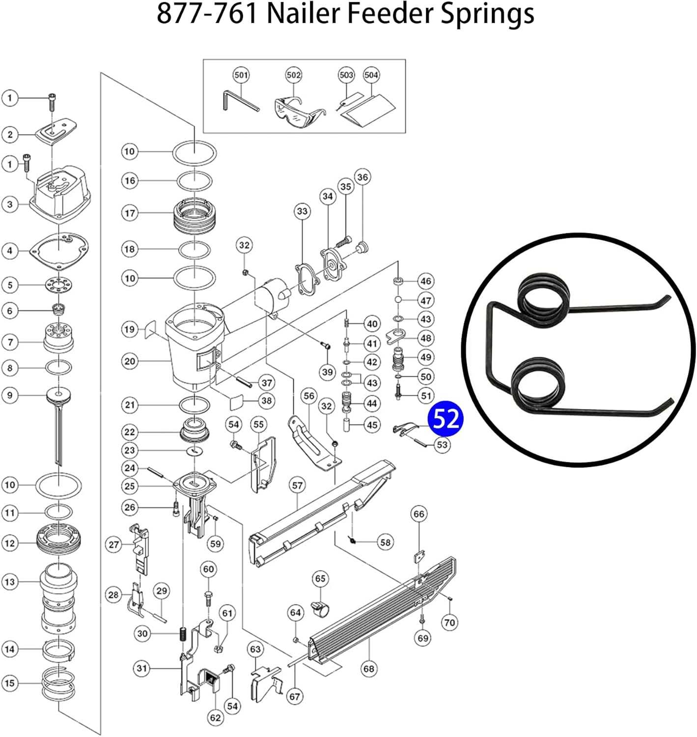 metabo nail gun parts diagram