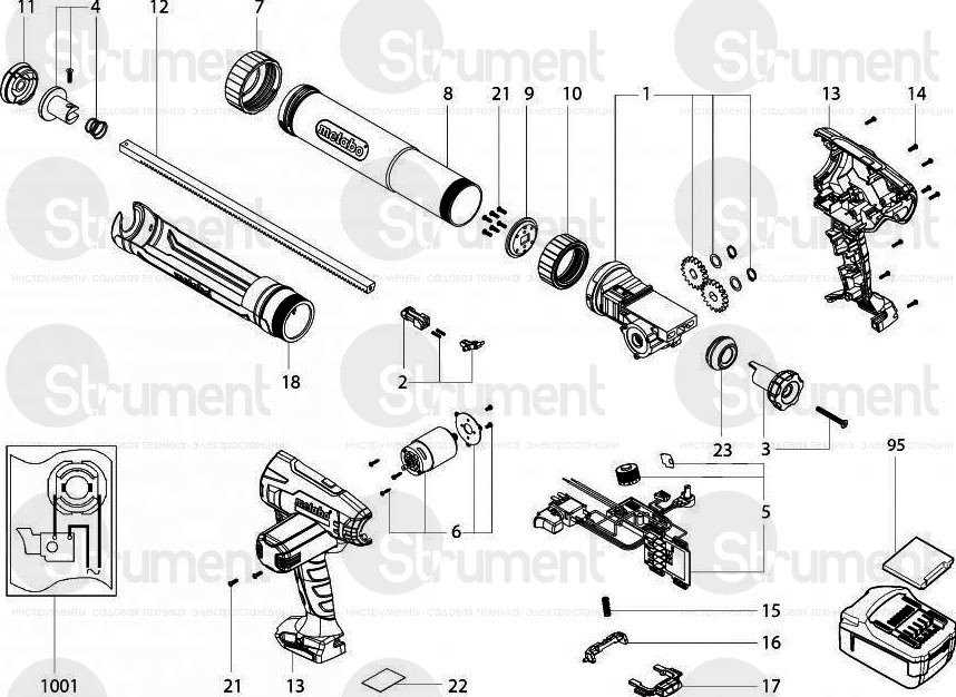 metabo nail gun parts diagram