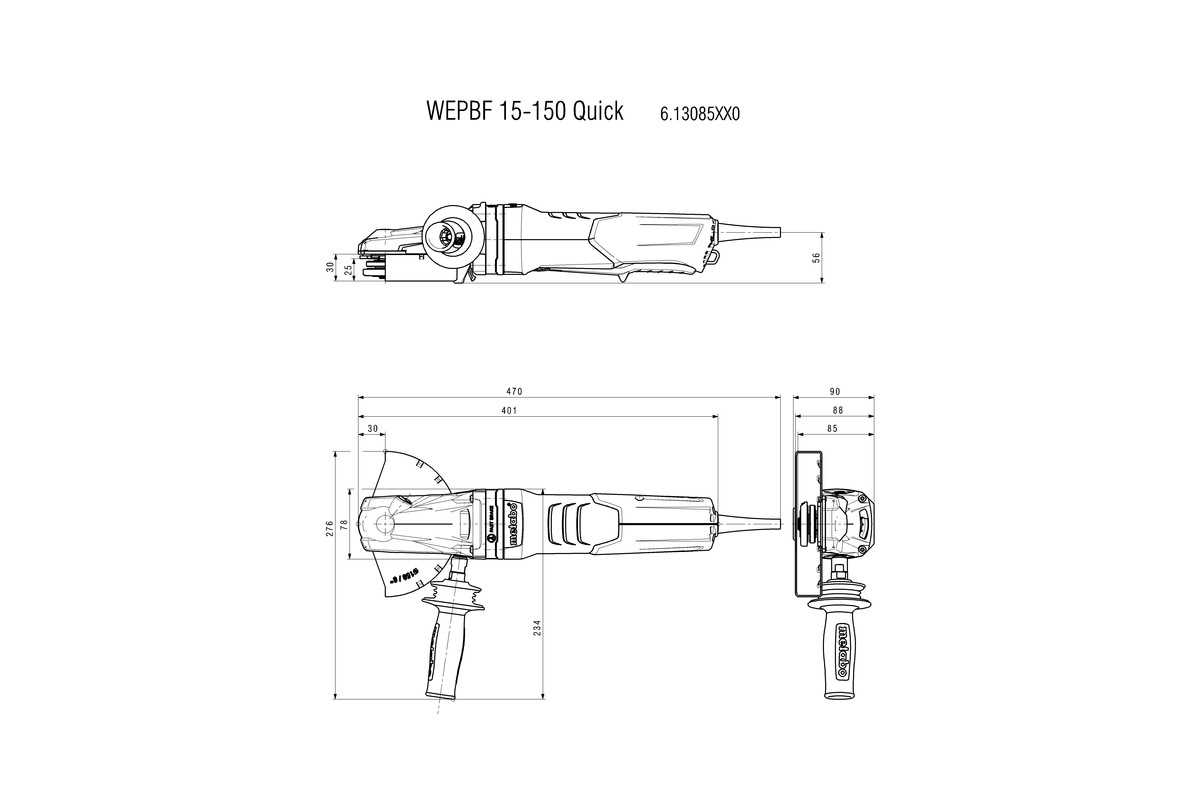 metabo we14 150 quick parts diagram