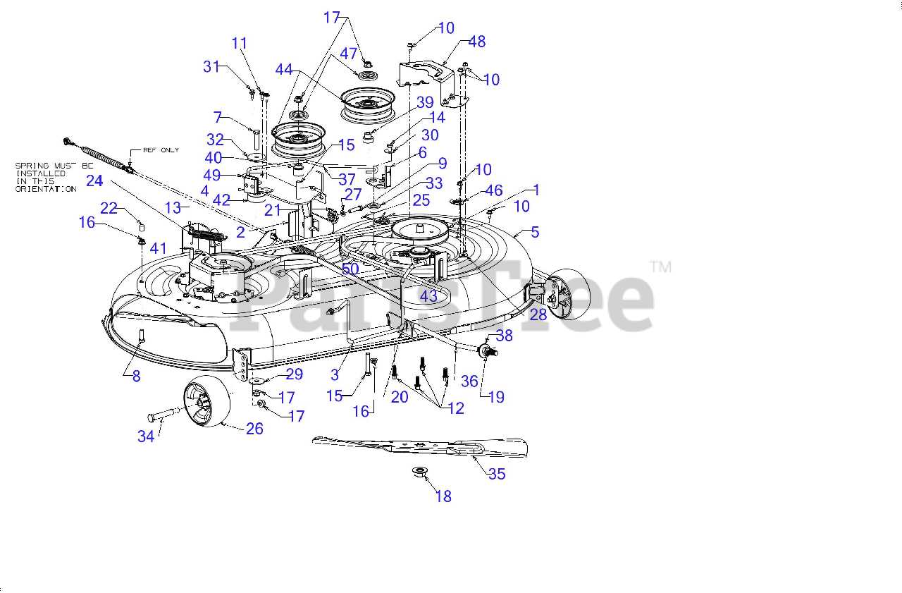 craftsman lawn mower deck parts diagram