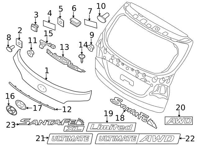 hyundai santa fe parts diagram