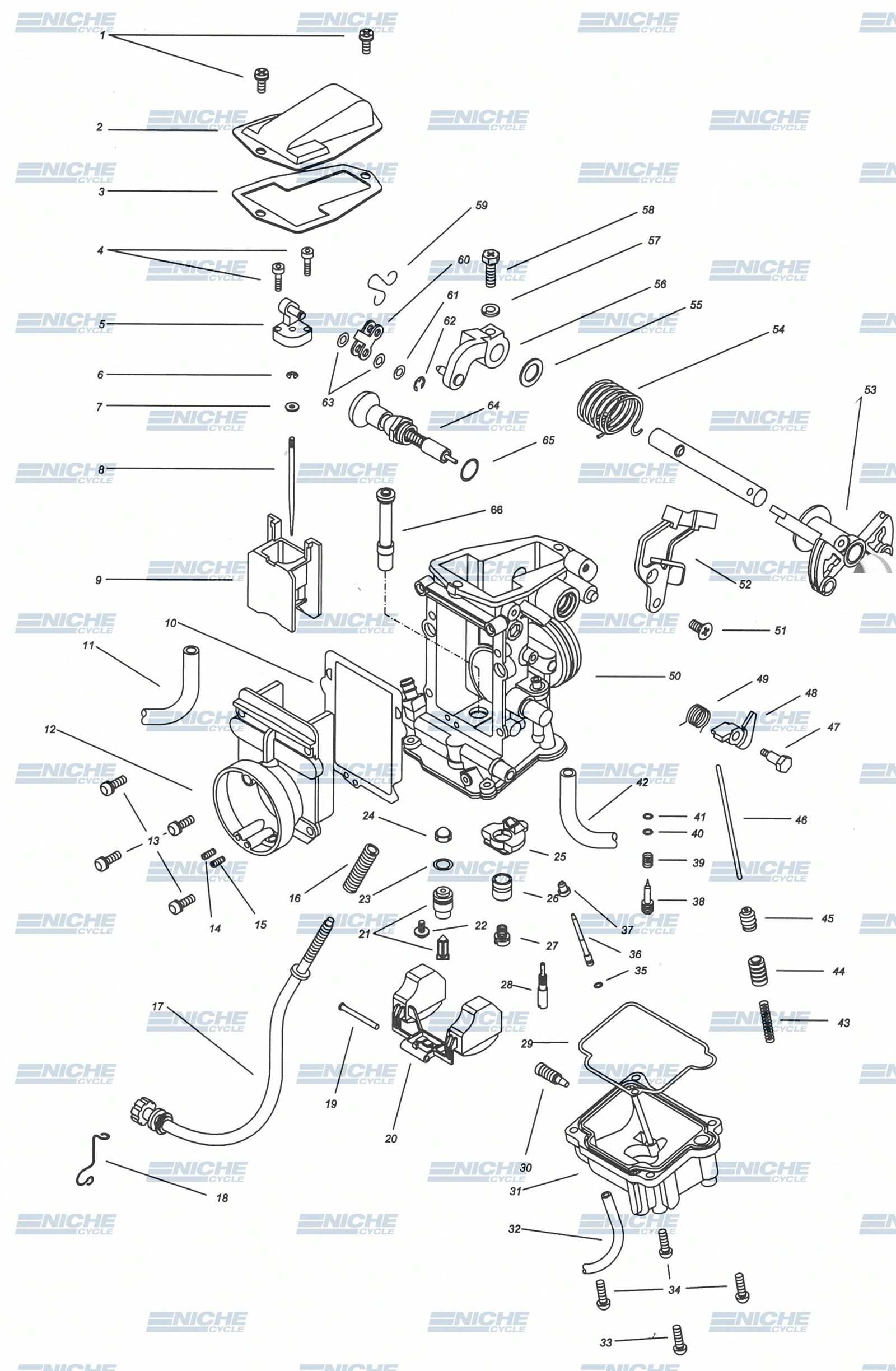 mikuni carburetor parts diagram