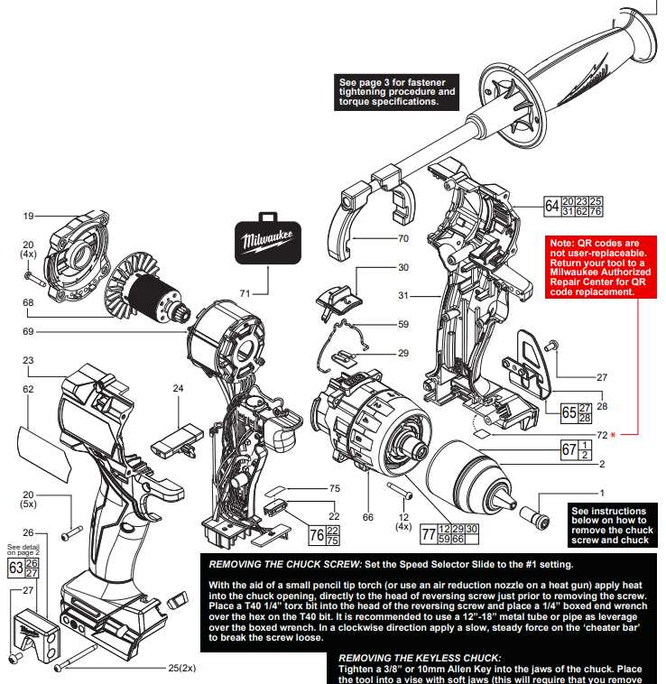 milwaukee hammer drill parts diagram