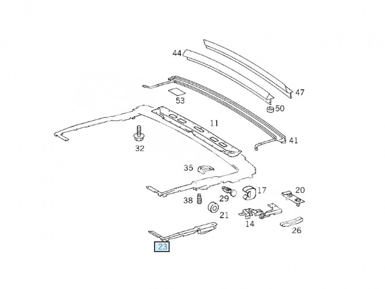 mini convertible roof parts diagram