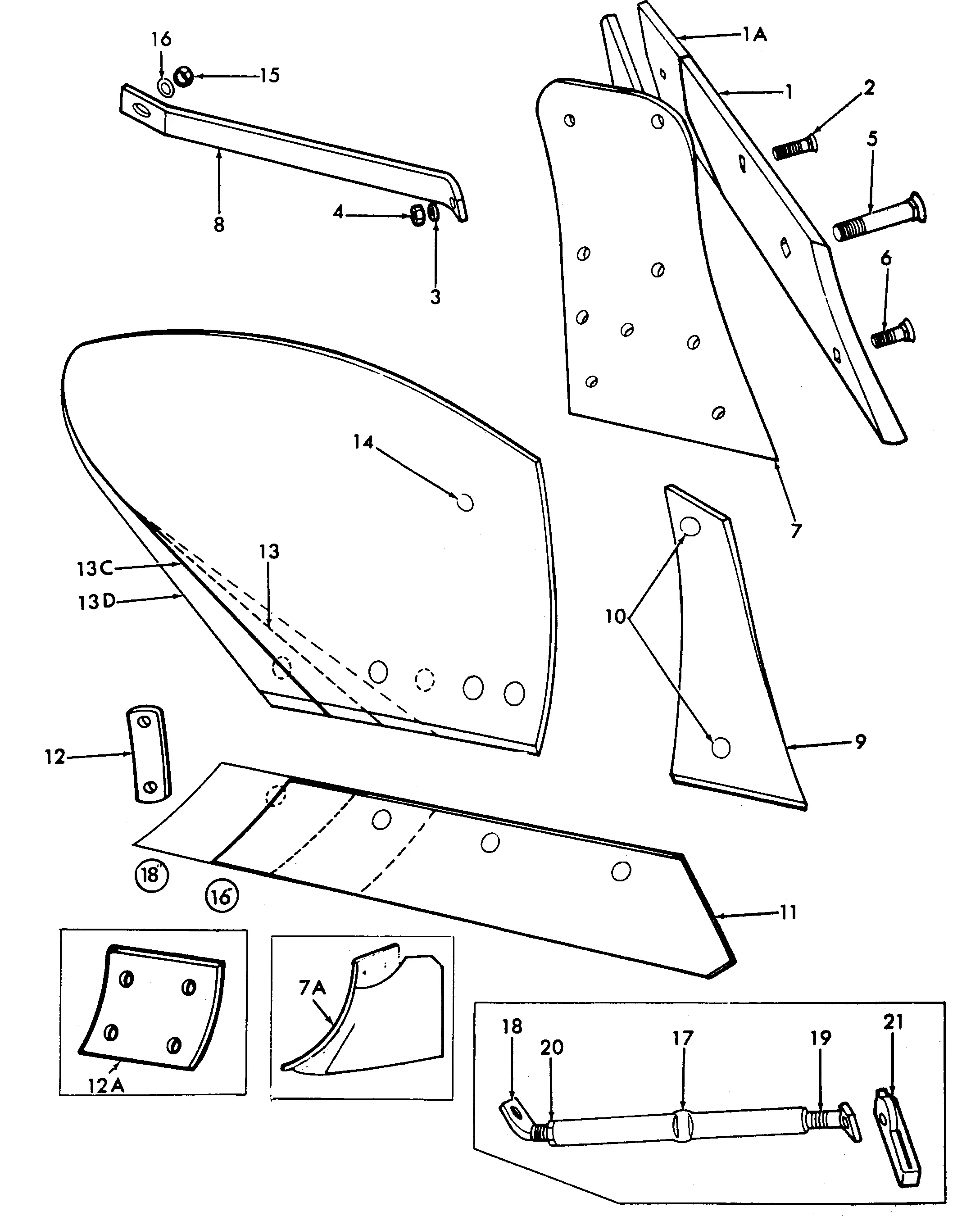 Moldboard Plow Parts Diagram and Detailed Component Breakdown