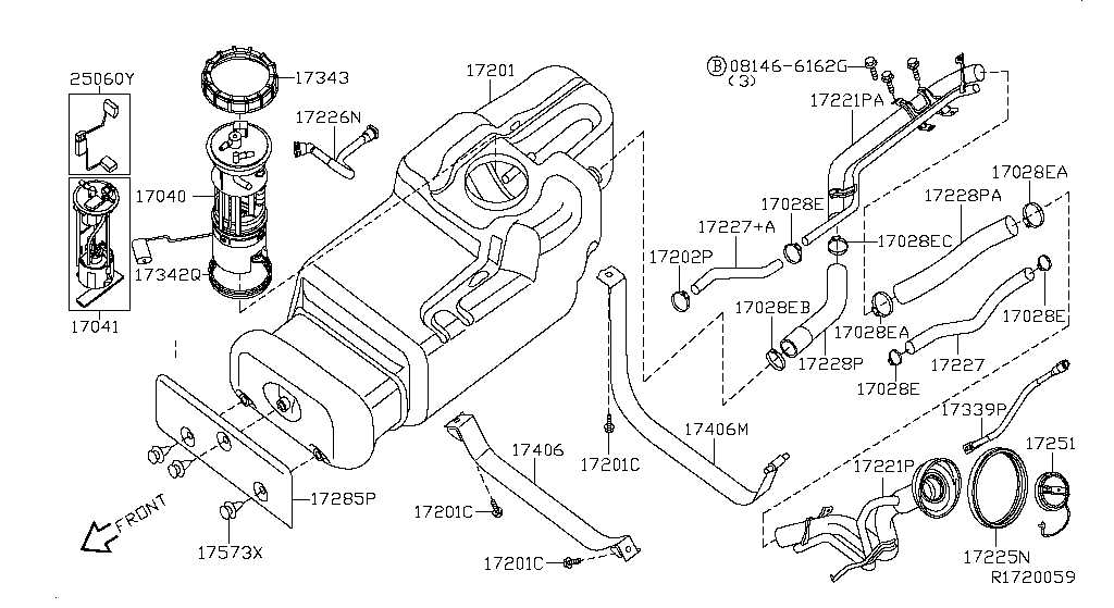 2008 nissan frontier parts diagram