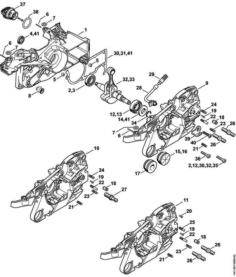 ms261c parts diagram