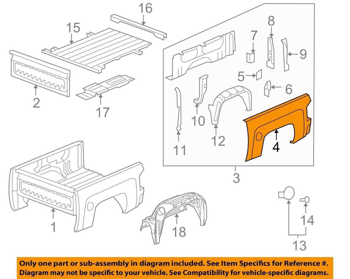 truck bed parts diagram