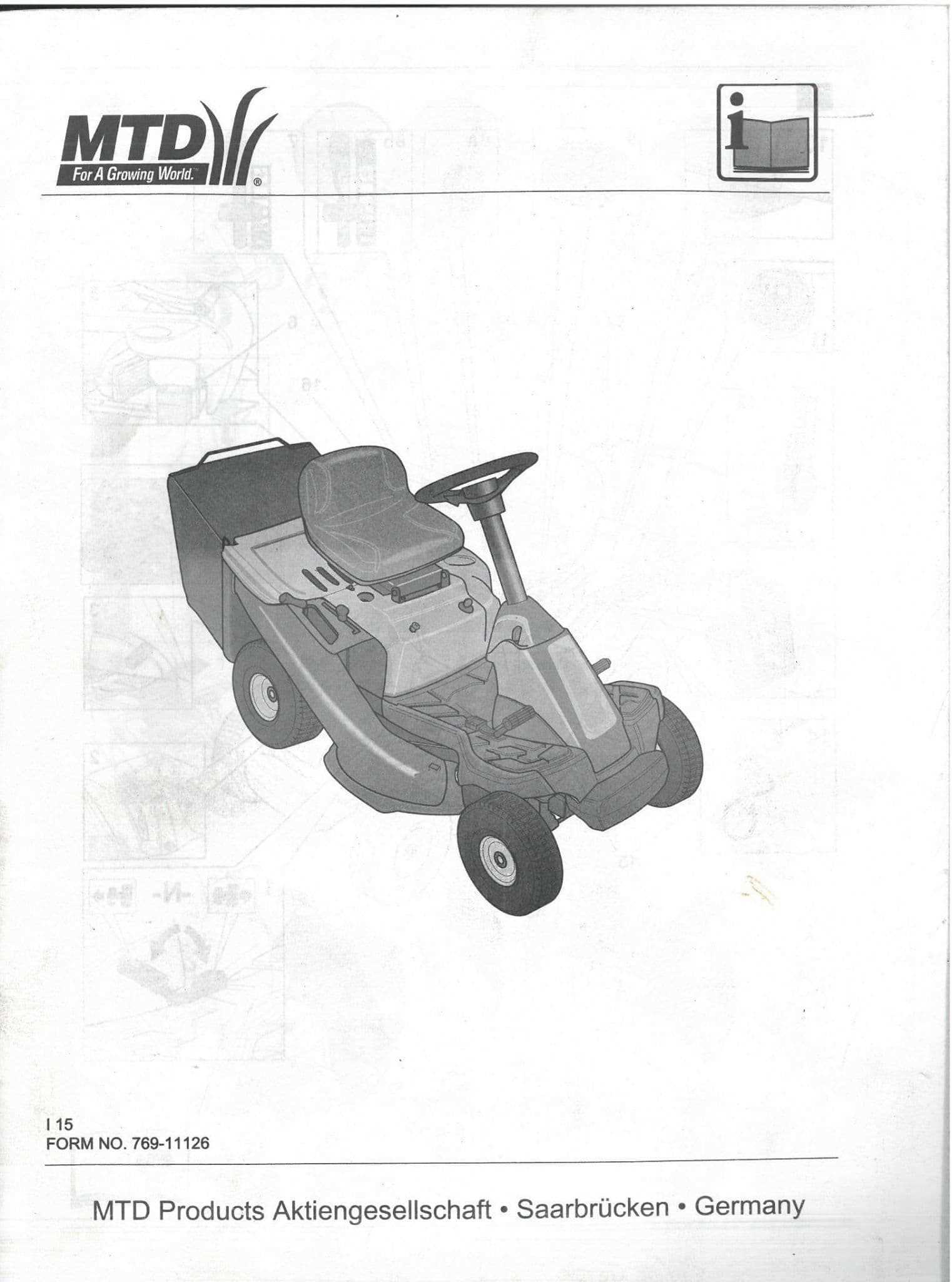 mtd riding mower parts diagram