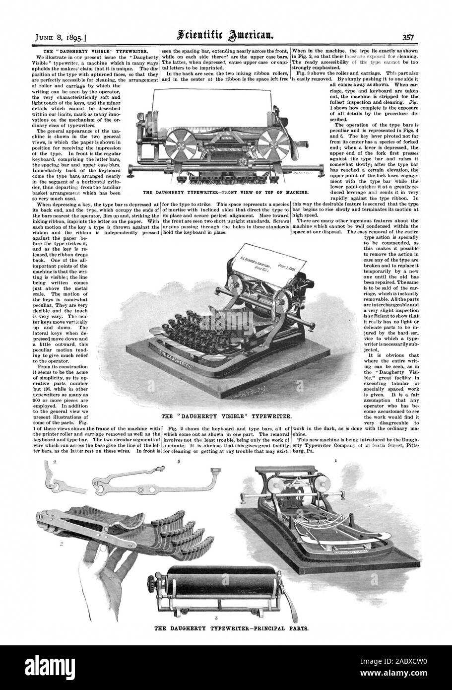 typewriter parts diagram