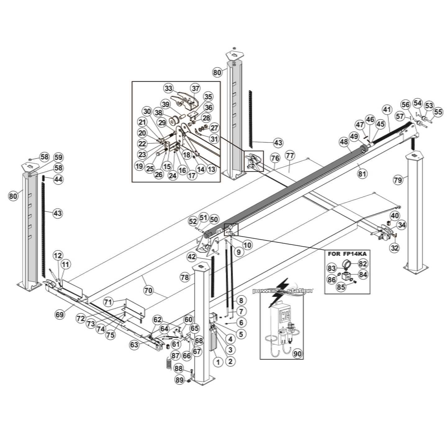 hoist parts diagram