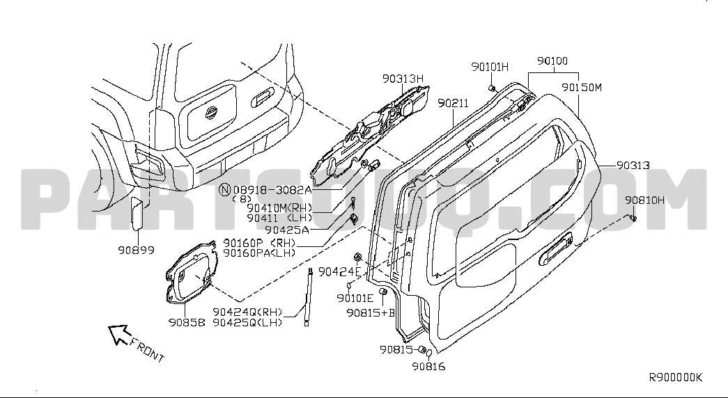 2005 nissan pathfinder parts diagram