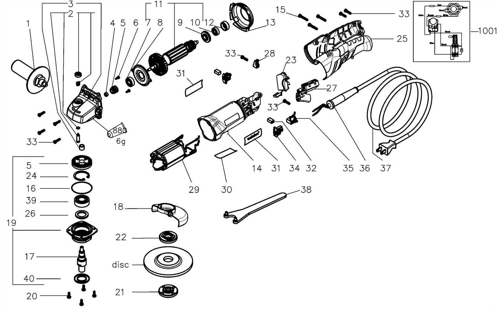 mythos grinder parts diagram