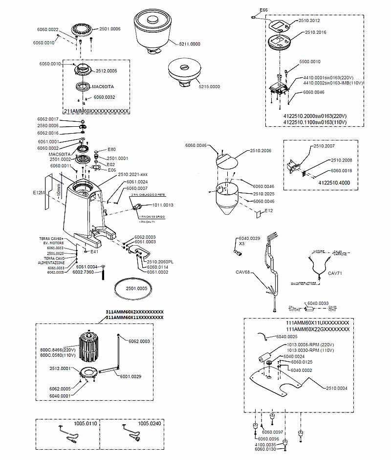 mythos grinder parts diagram