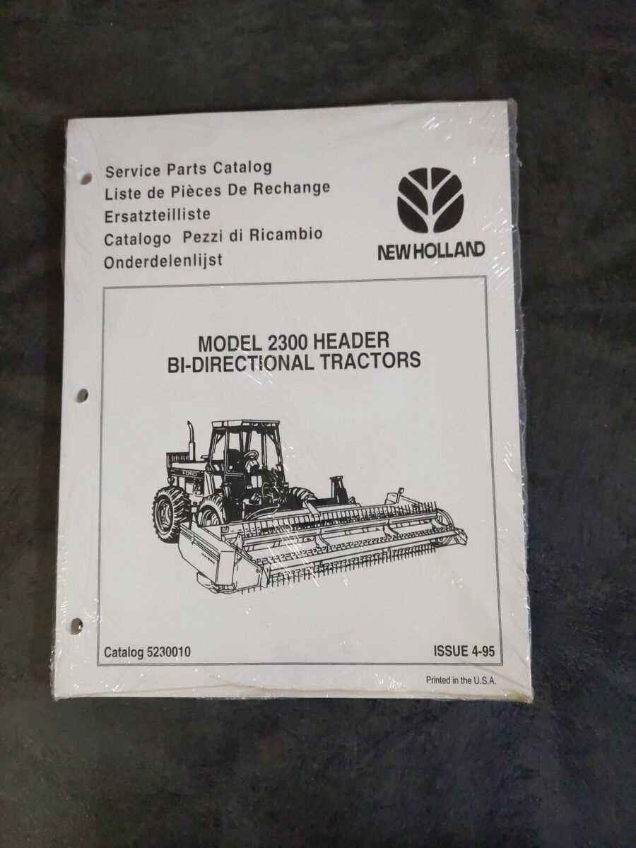 new holland 2300 header parts diagram