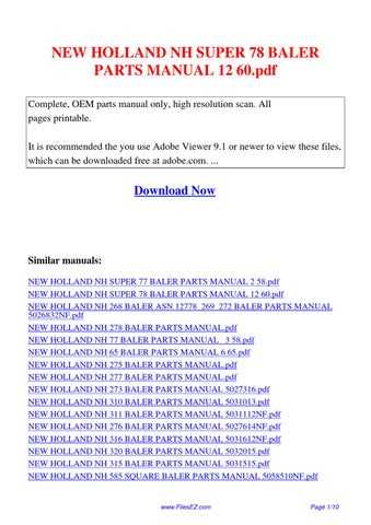 new holland 644 round baler parts diagram