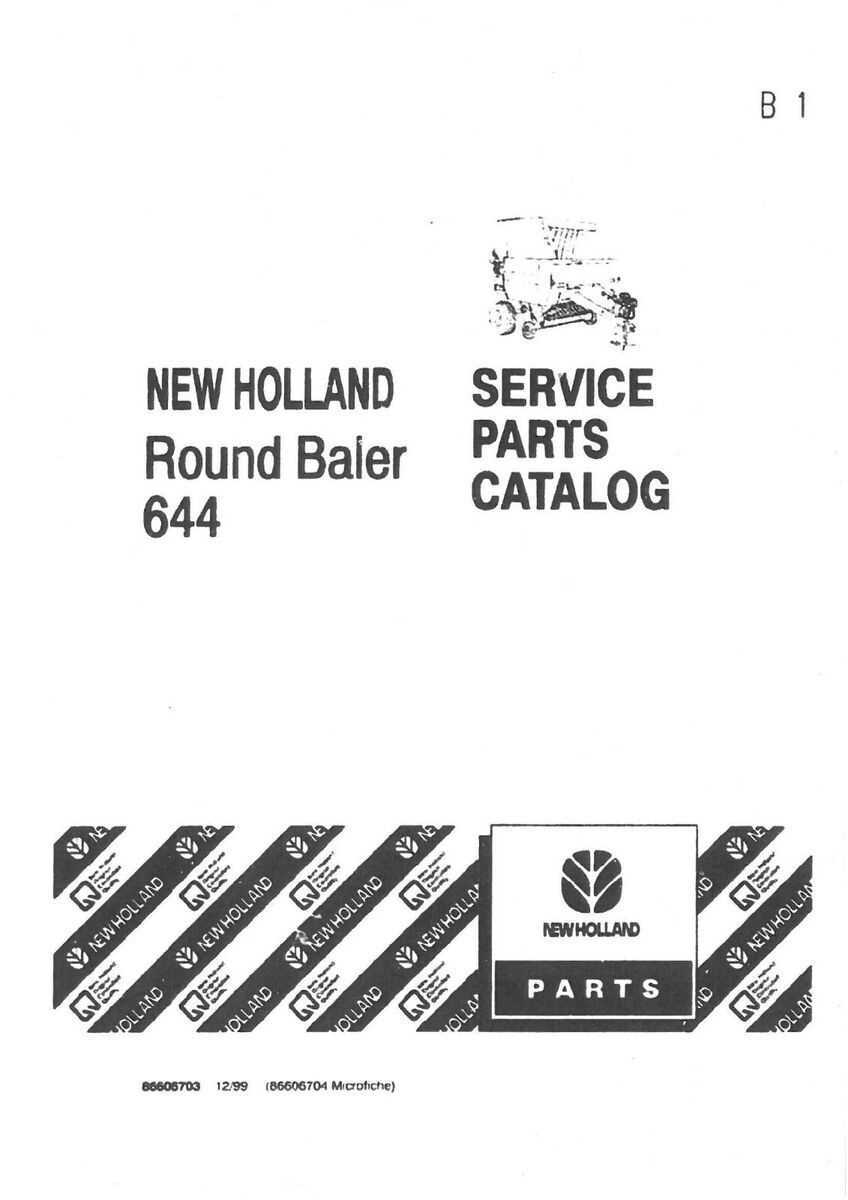 new holland 644 round baler parts diagram