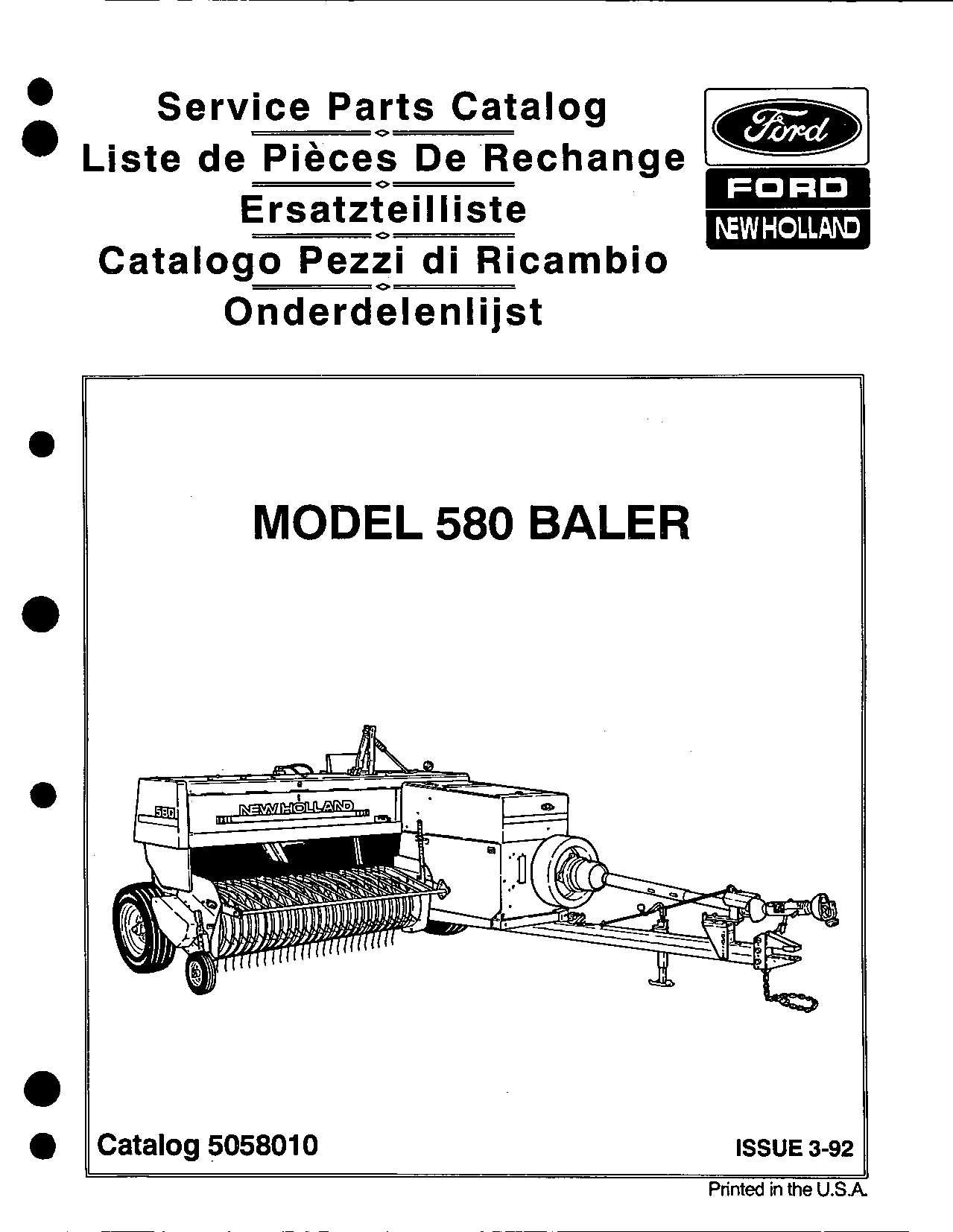 new holland baler parts diagram