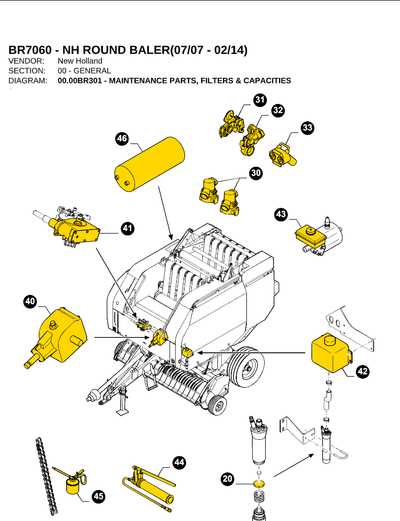 new holland br7060 parts diagram