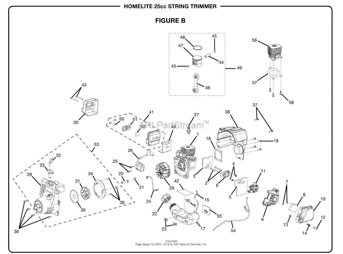 homelite string trimmer parts diagram