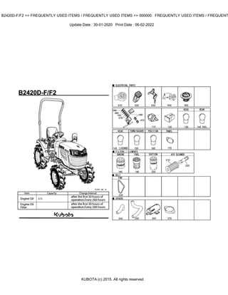 kubota tractor parts diagram