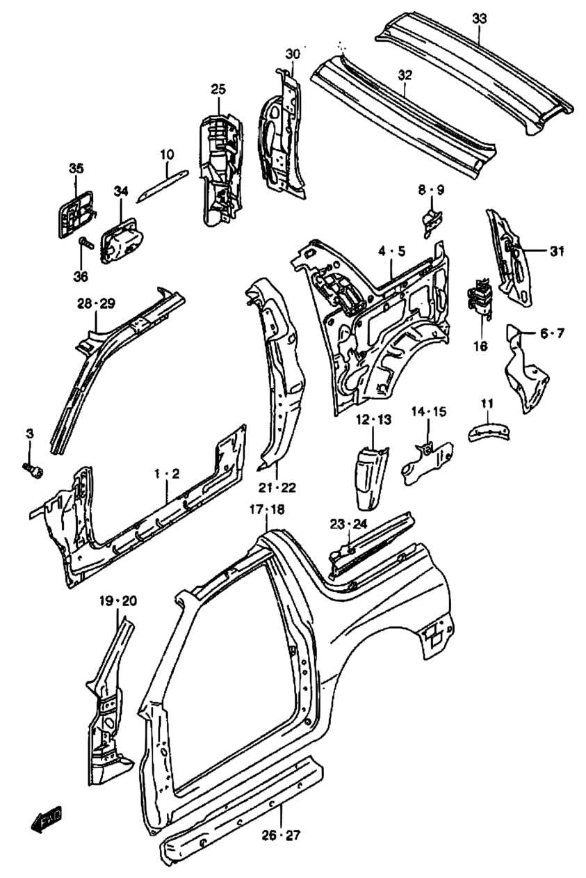 ford explorer body parts diagram