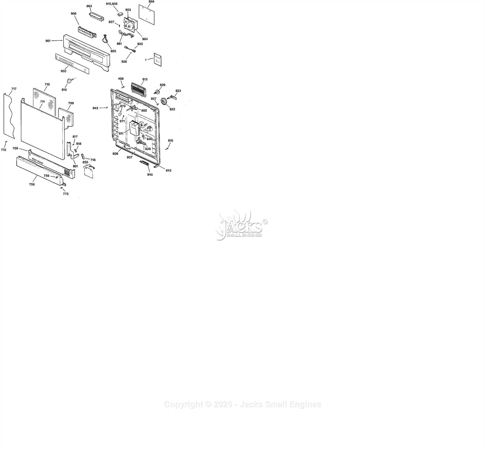 dishwasher parts diagram ge