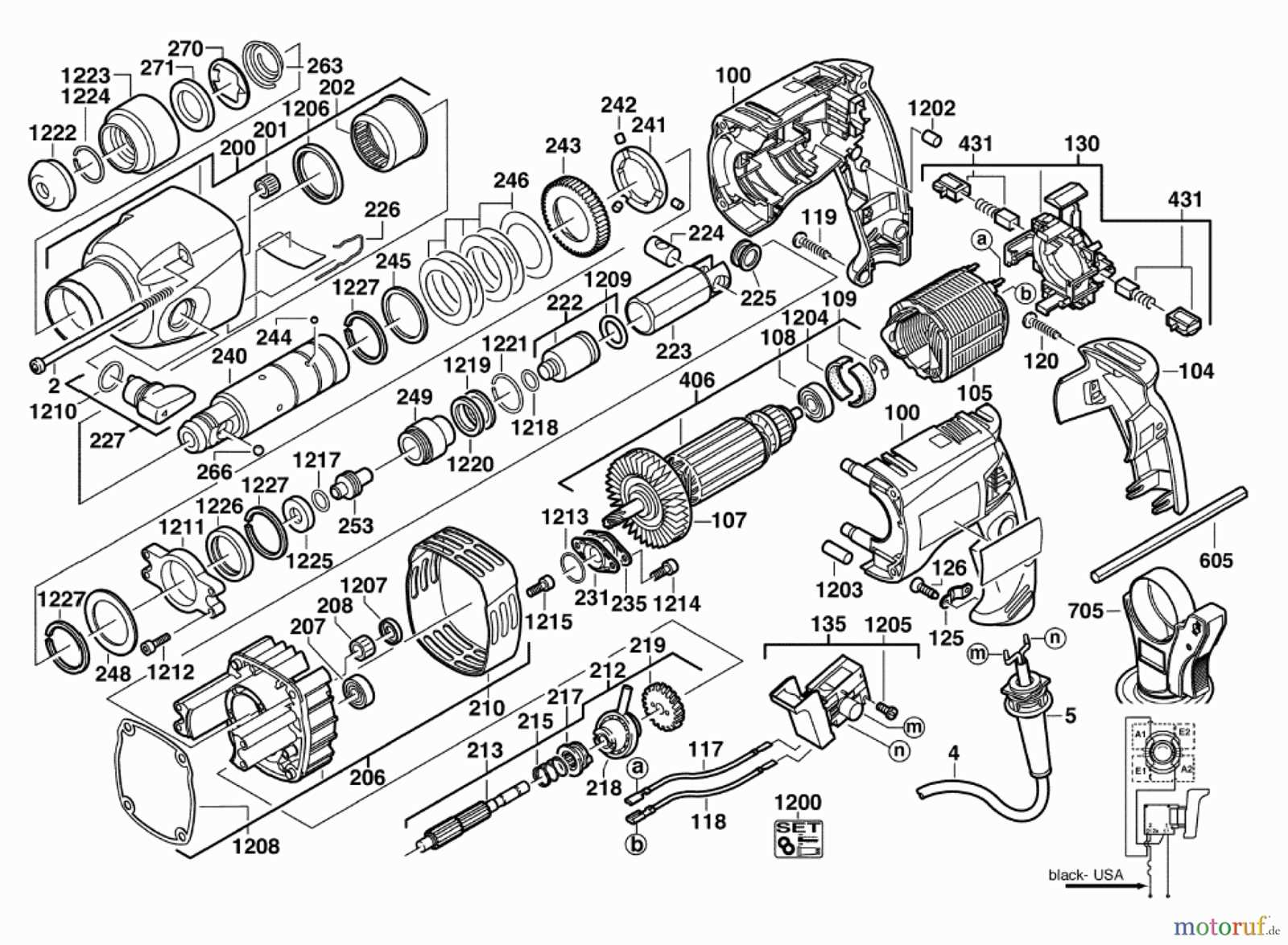 milwaukee hammer drill parts diagram