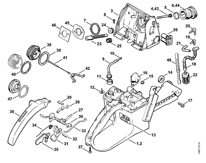 diagram stihl 025 parts schematic