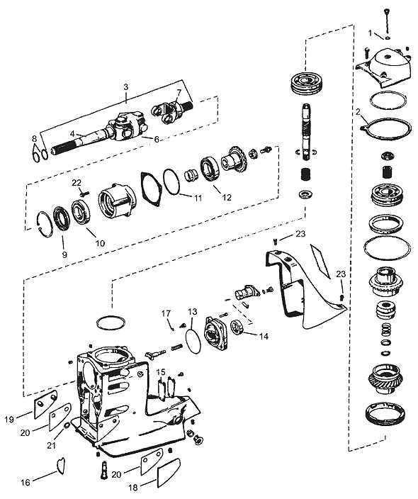 omc outdrive parts diagram