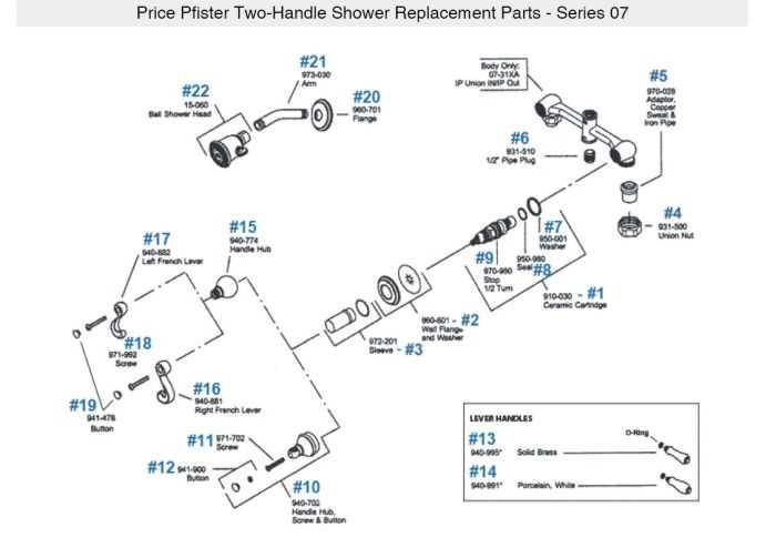 pfister shower valve parts diagram