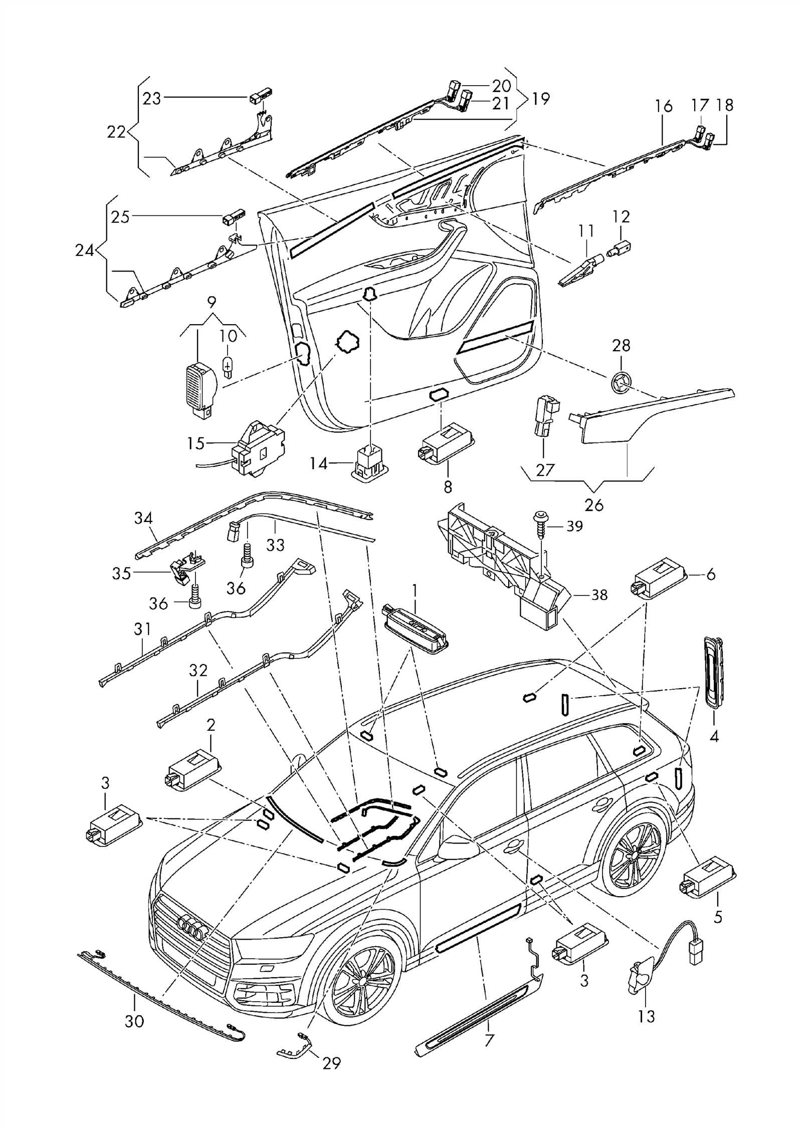 2017 audi q7 parts diagram