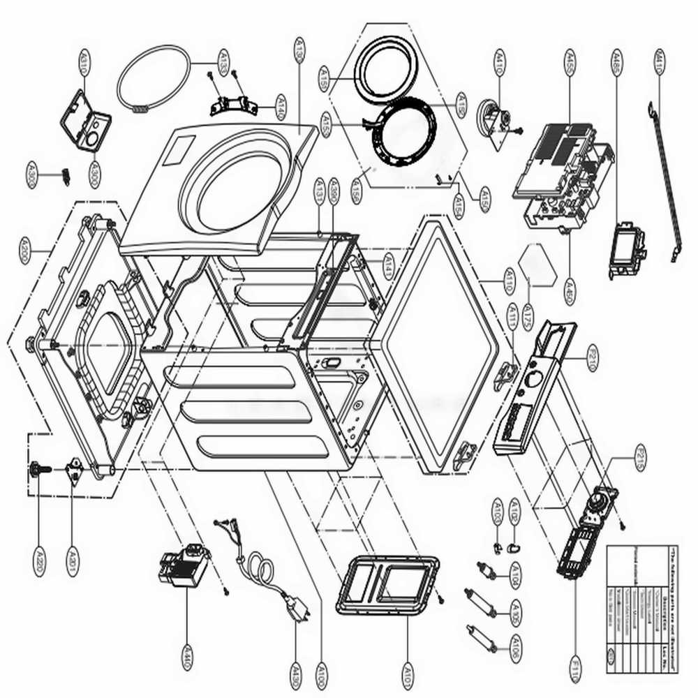 lg steam washer parts diagram